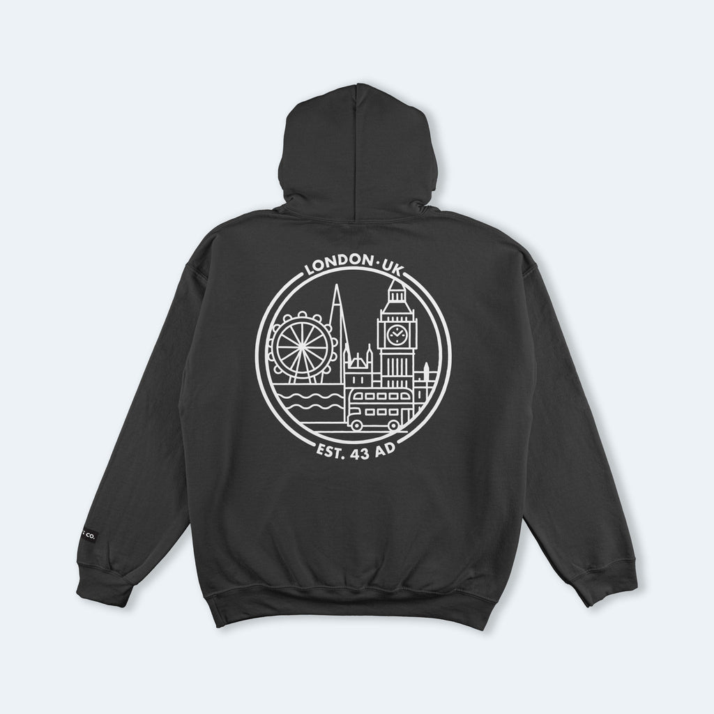 London Black Hooded Sweatshirt
