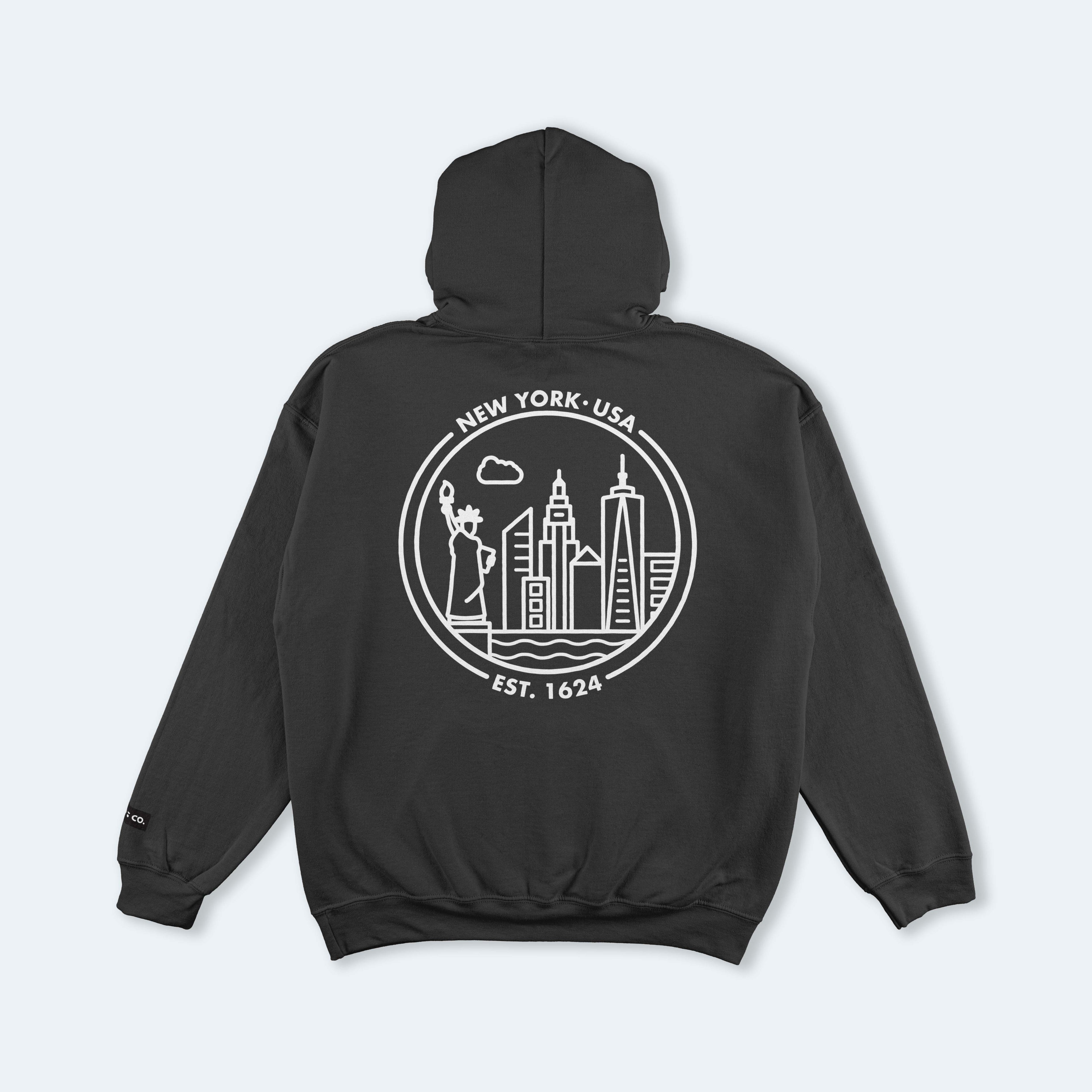New York Black Hooded Sweatshirt