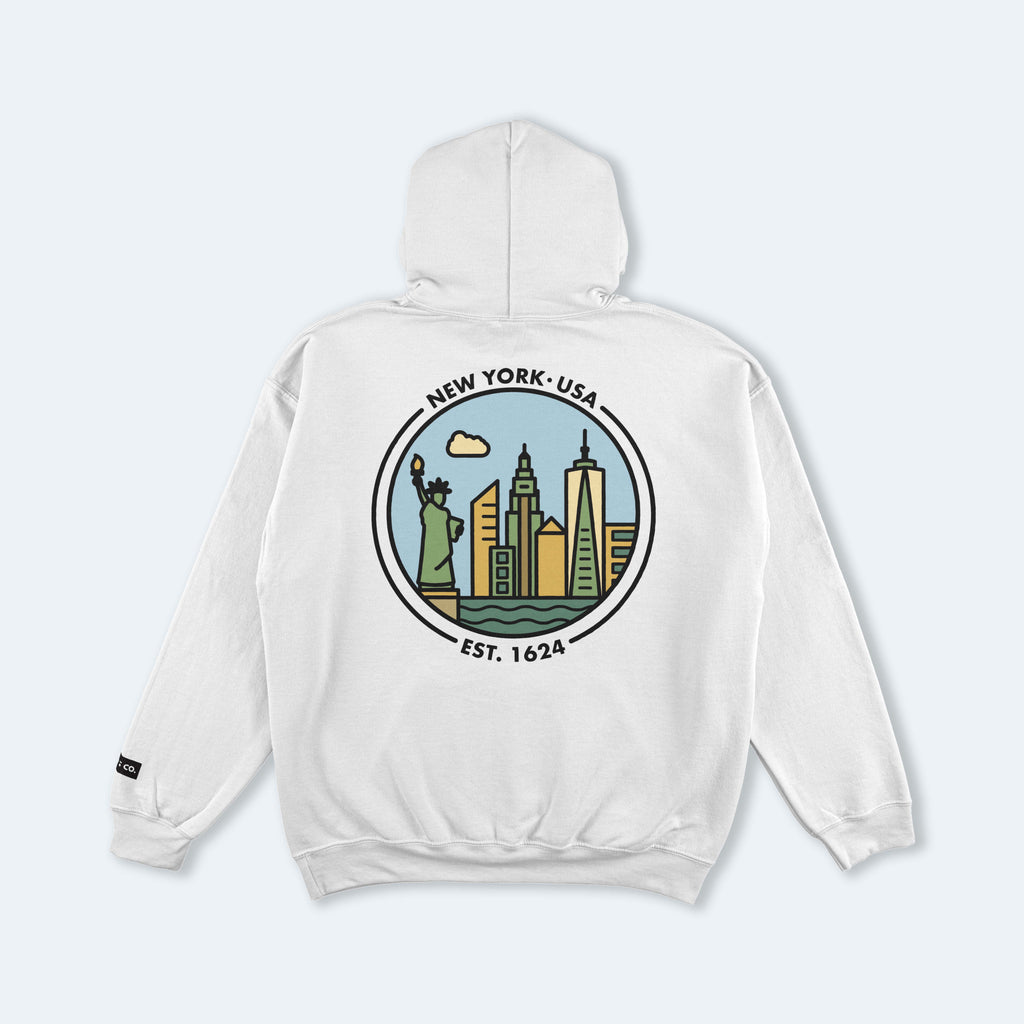 New York Color Hooded Sweatshirt
