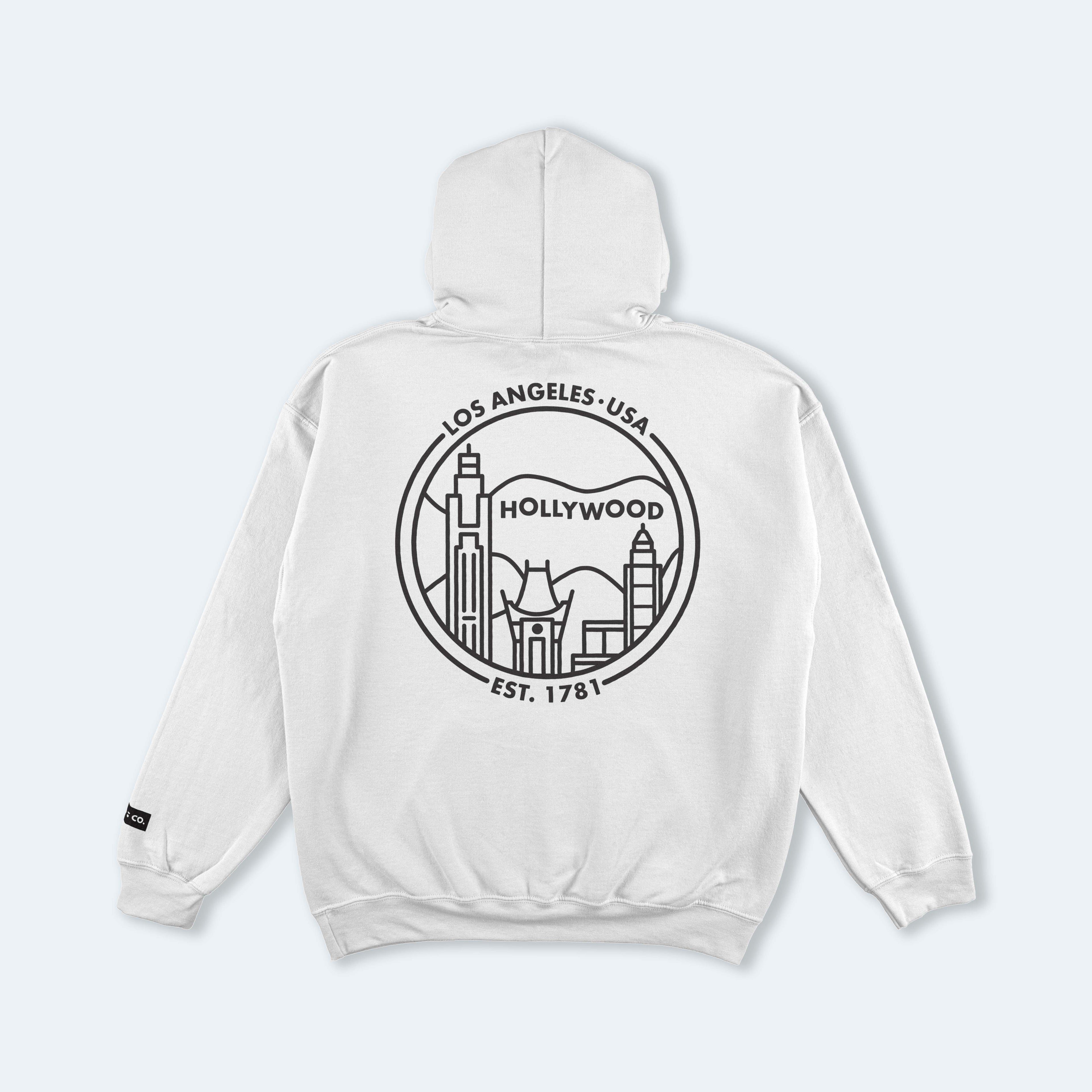 Los Angeles White Hooded Sweatshirt