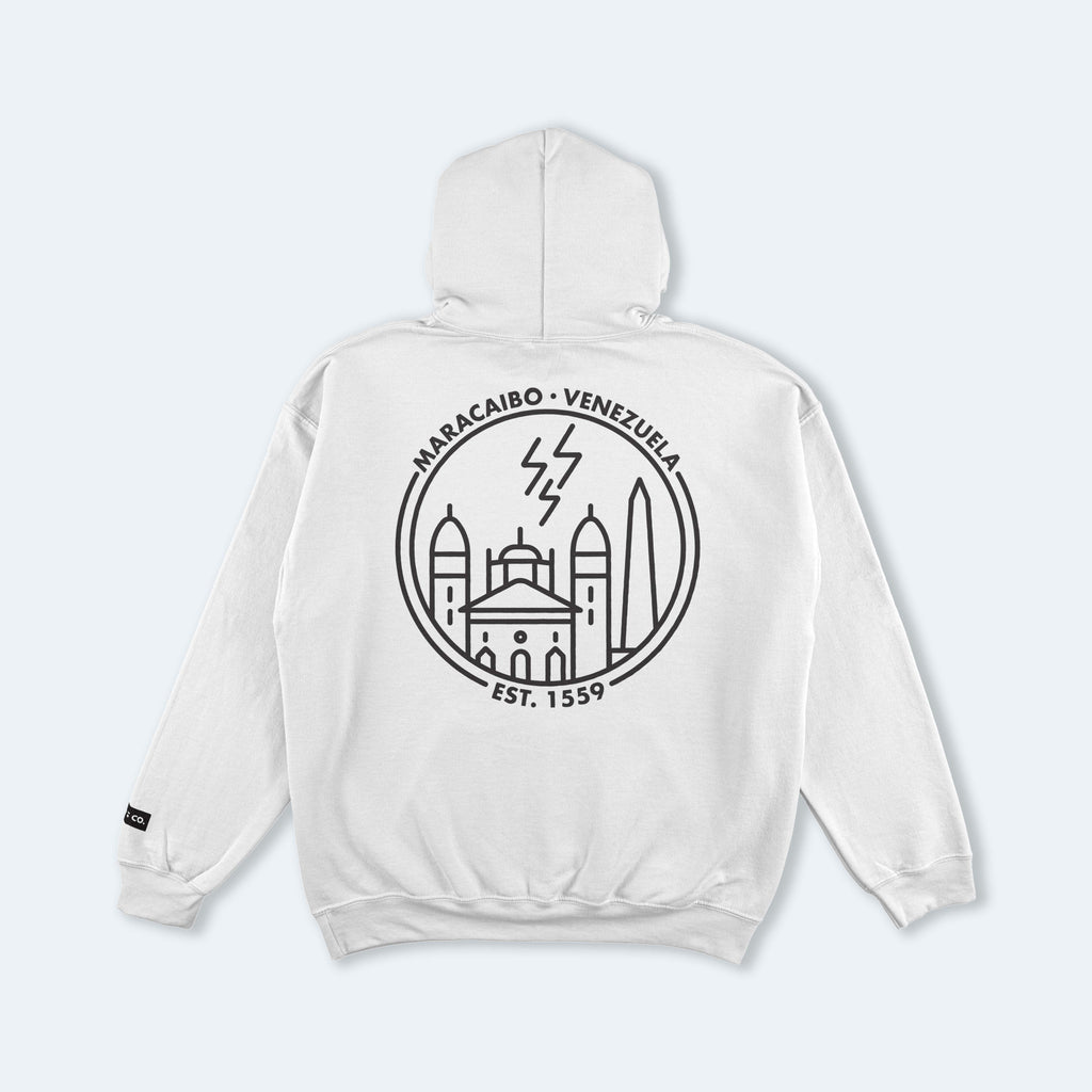 Maracaibo White Hooded Sweatshirt