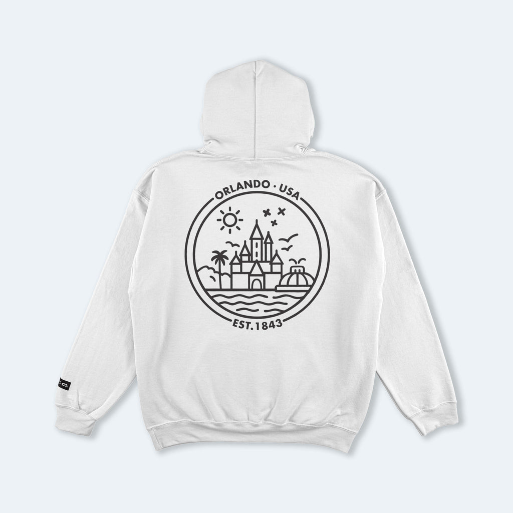 Orlando White Hooded Sweatshirt