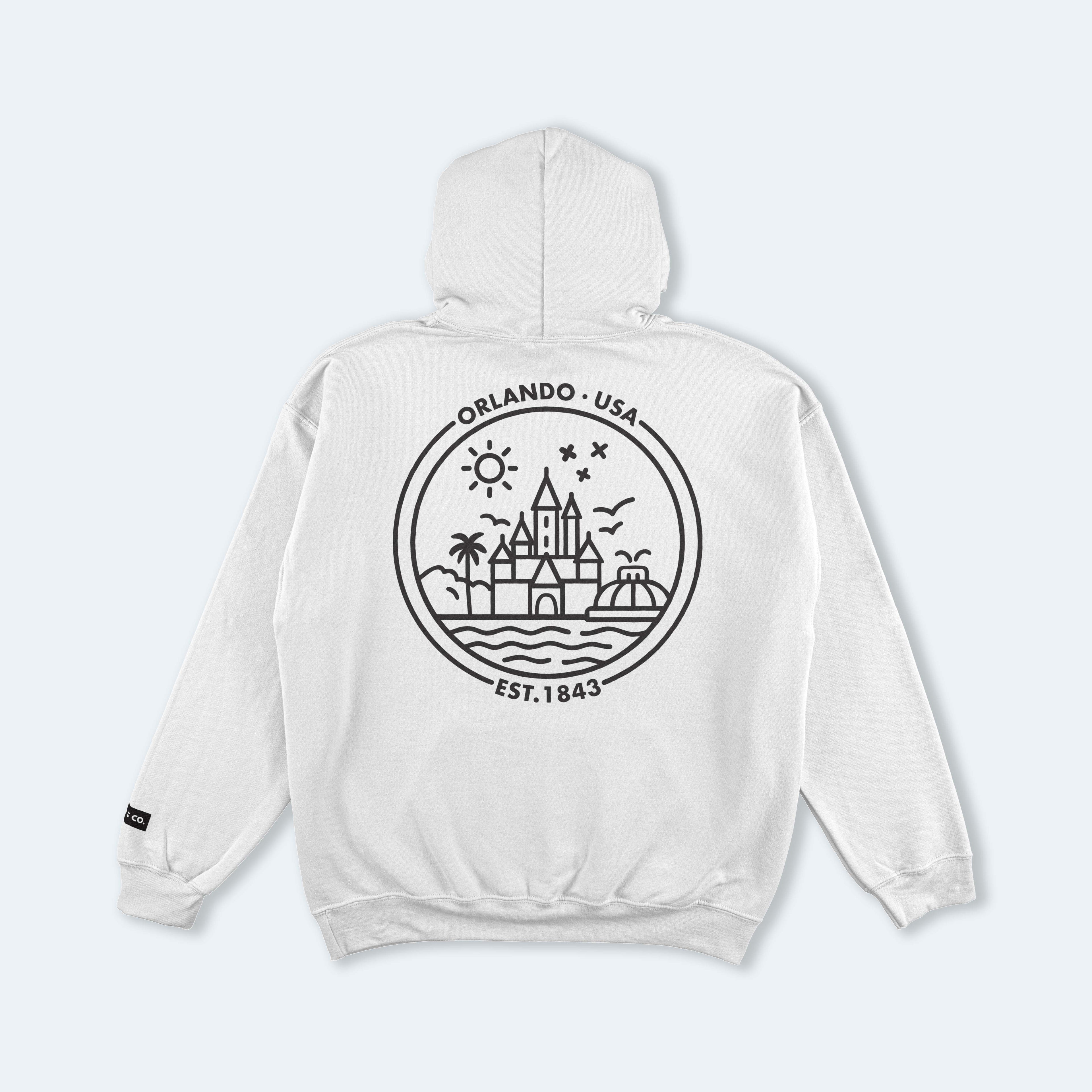 Orlando White Hooded Sweatshirt
