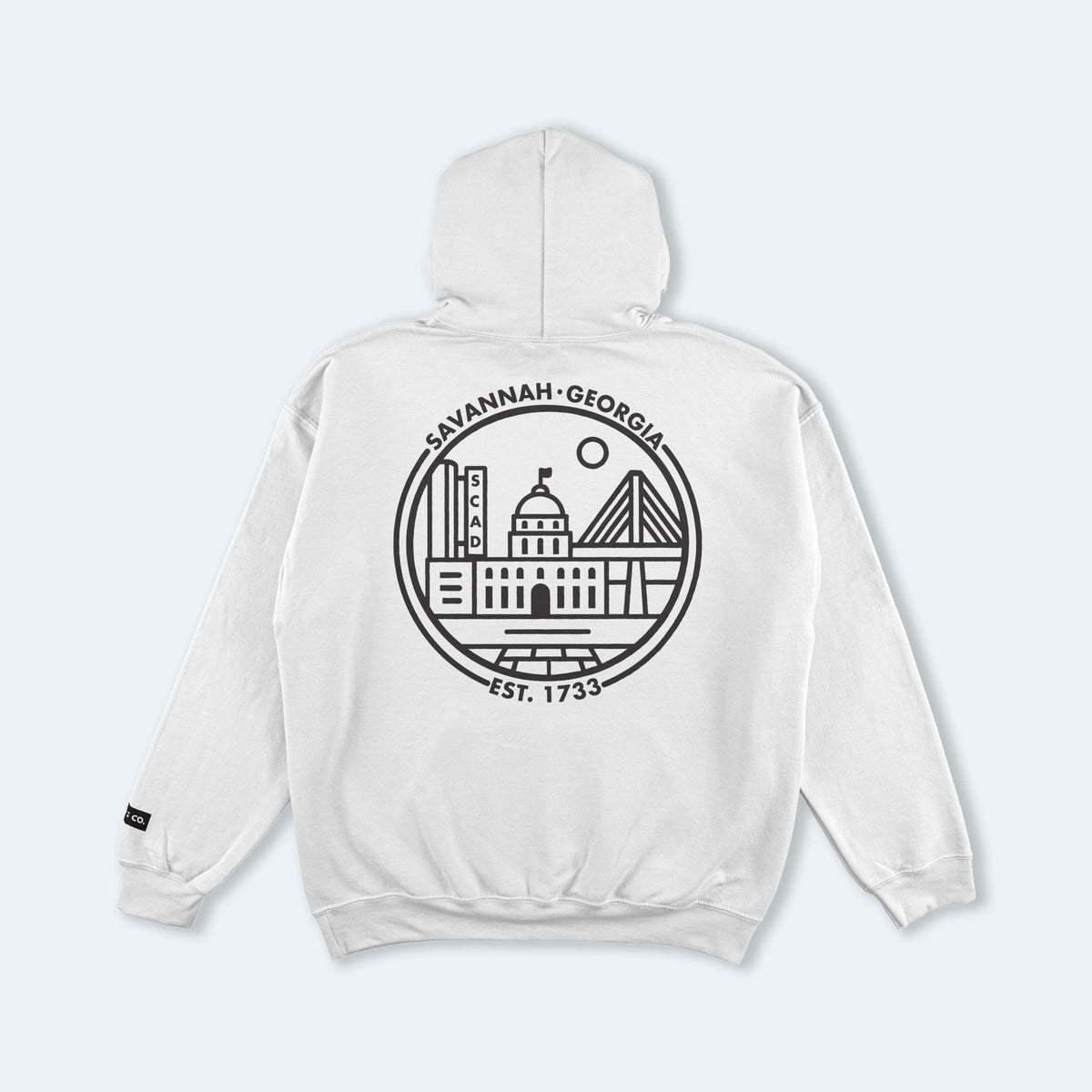 Savannah White Hooded Sweatshirt