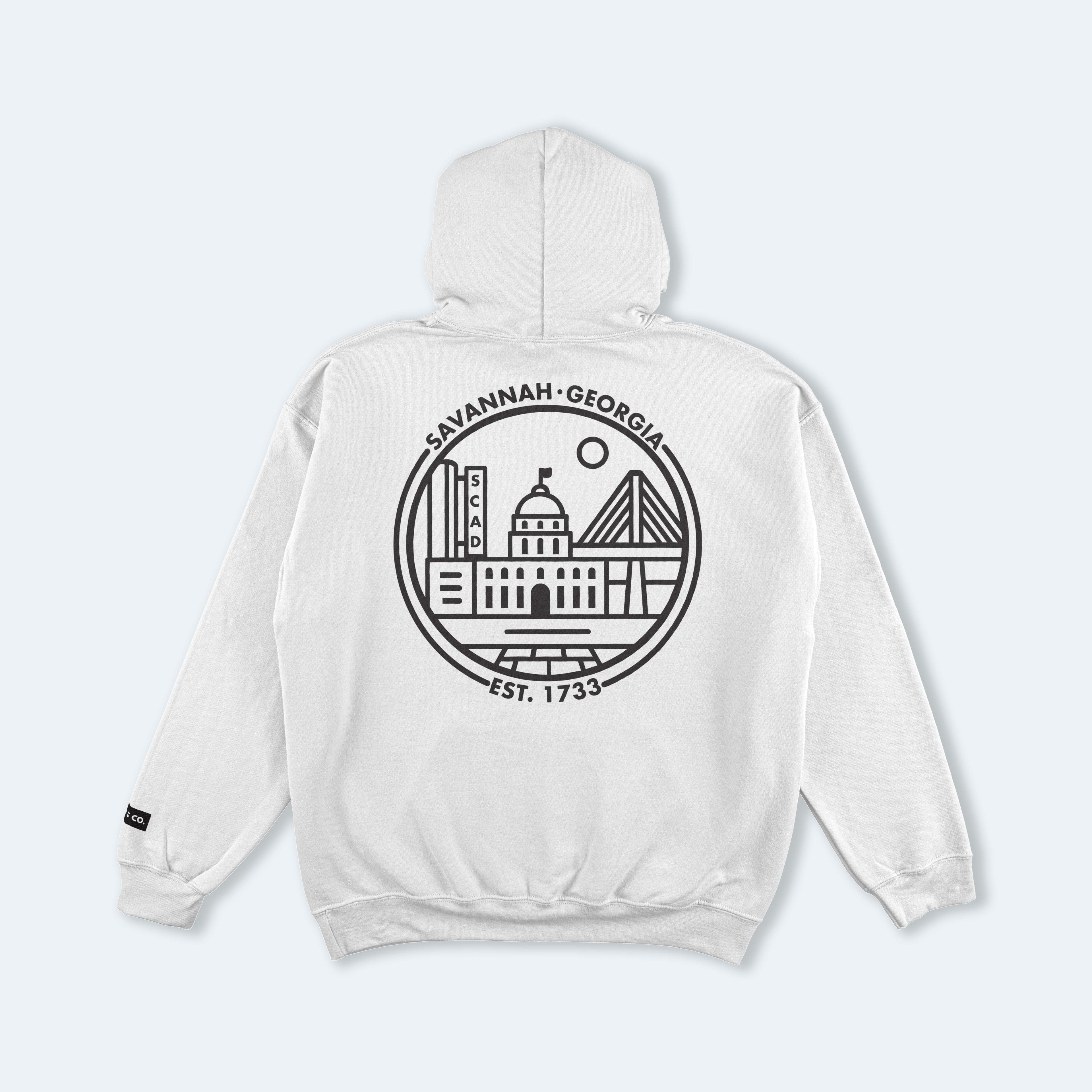 Savannah White Hooded Sweatshirt
