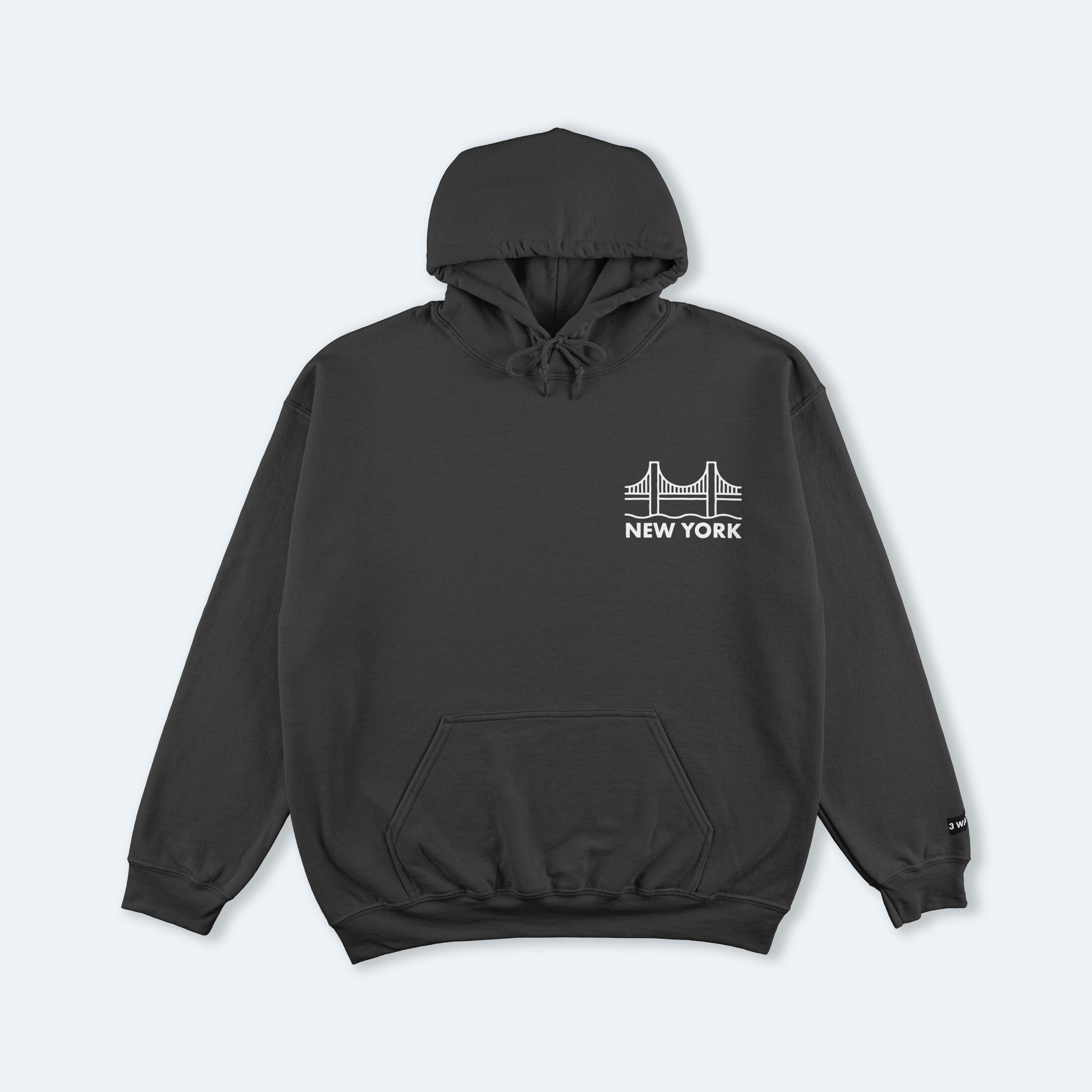 New York Black Hooded Sweatshirt