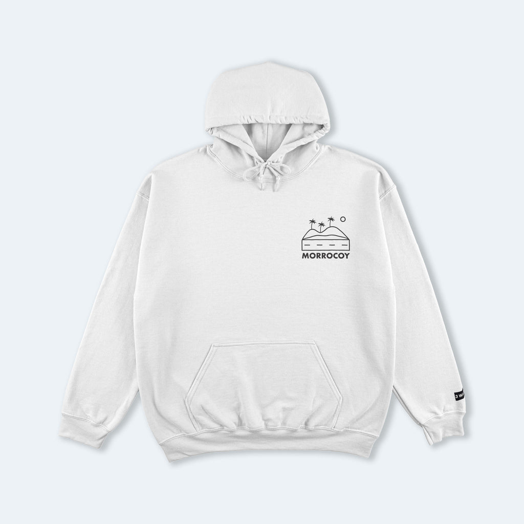 Morrocoy White Hooded Sweatshirt