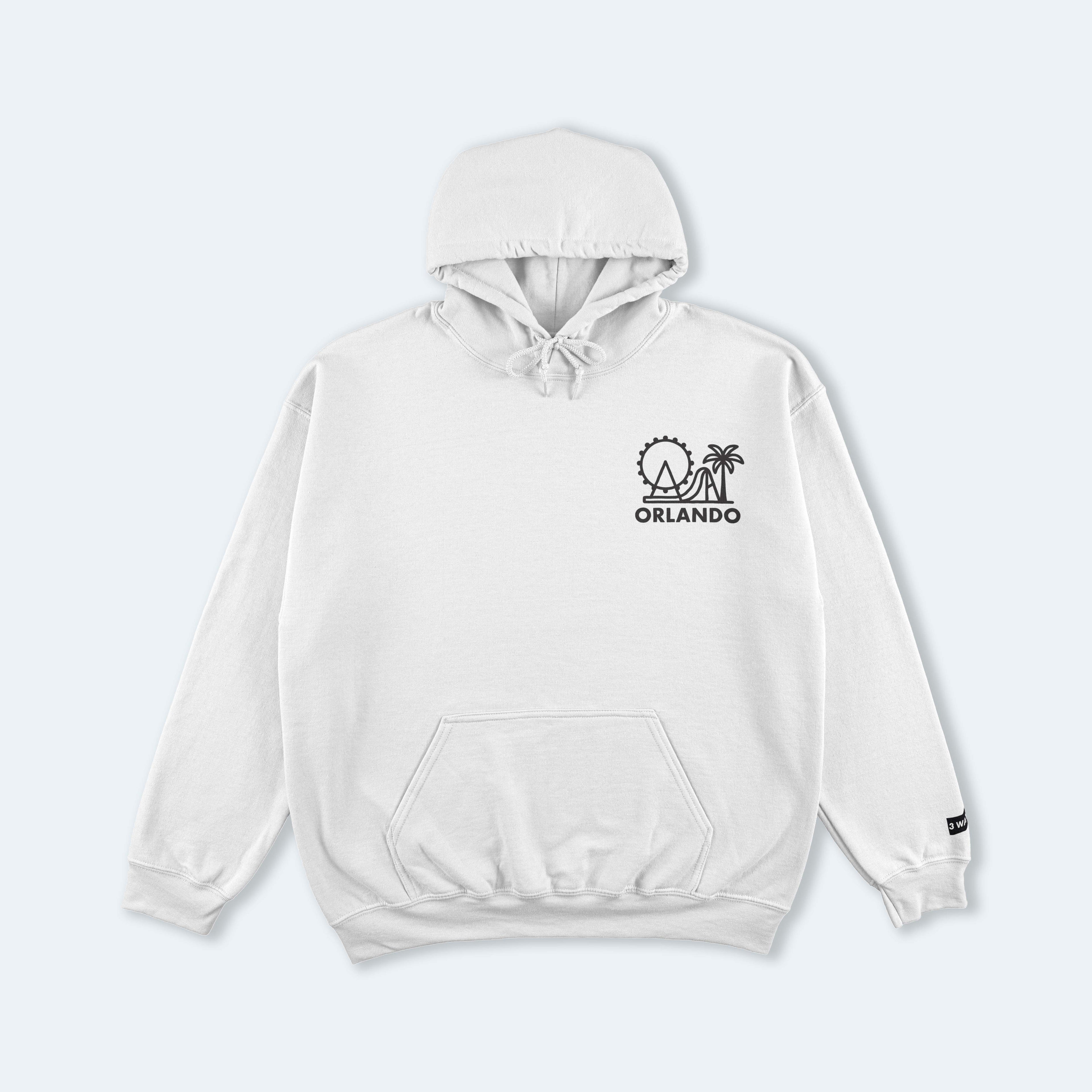 Orlando White Hooded Sweatshirt
