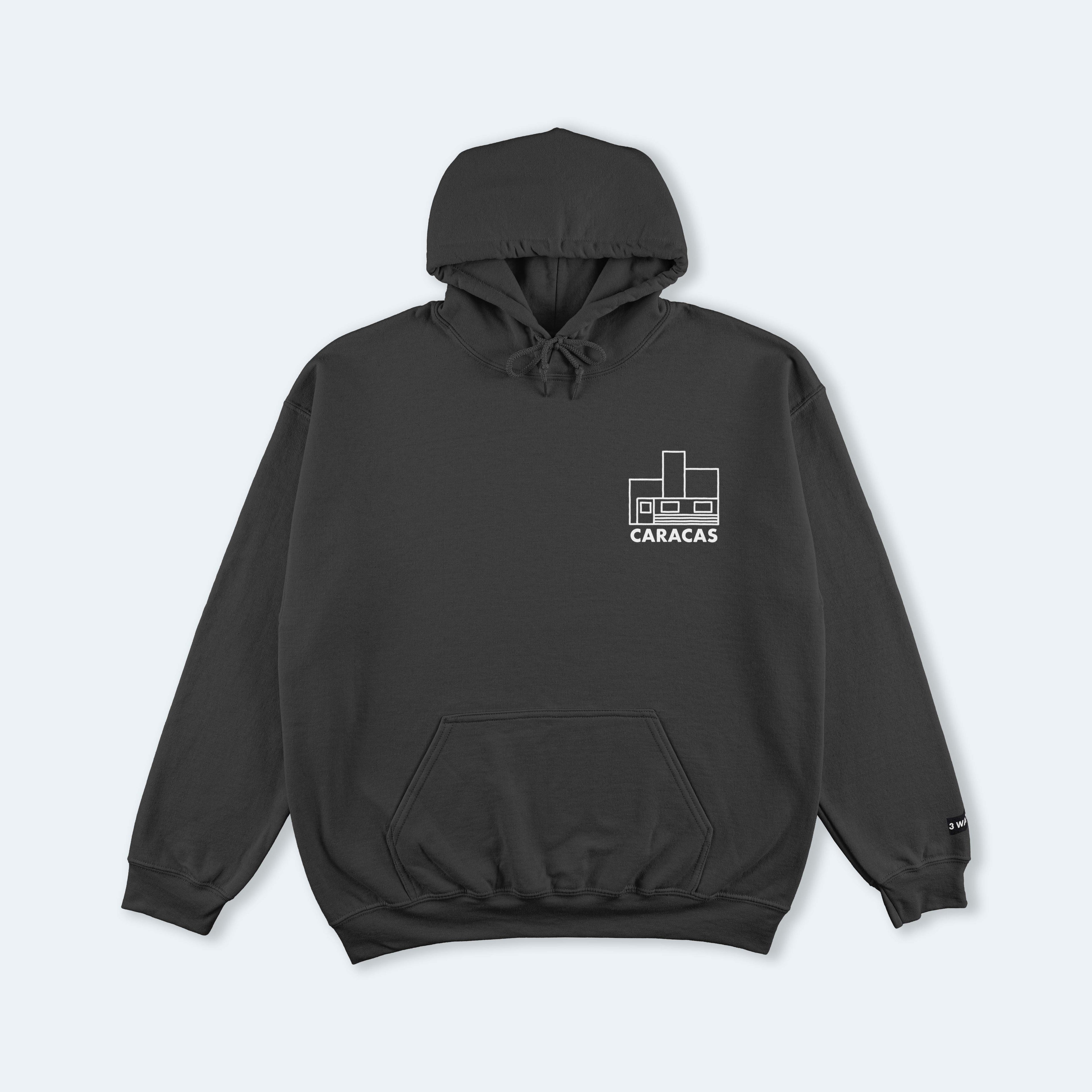 Caracas Black Hooded Sweatshirt