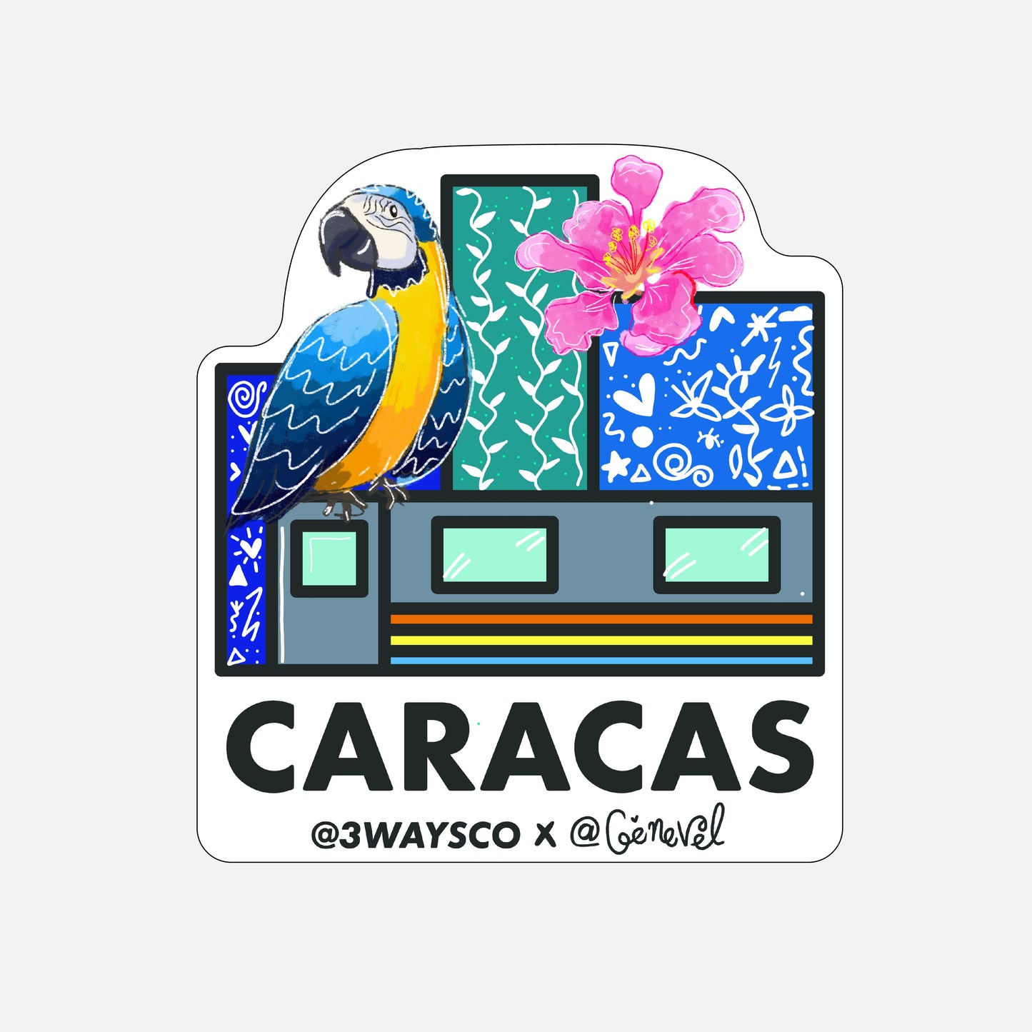 Caracas 3 Ways Co x Genevel Sticker